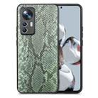 For Xiaomi 12T Snakeskin Leather Back Cover Phone Case(Green) - 1