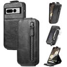 For Google Pixel 7 Pro Zipper Wallet Vertical Flip Leather Phone Case(Black) - 1