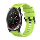 For Garmin Descent MK 2 26mm Horizontal Texture Silicone Watch Band with Removal Tool(Lime Green) - 1