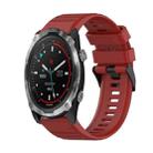 For Garmin Descent MK 2 26mm Horizontal Texture Silicone Watch Band with Removal Tool(Red) - 1