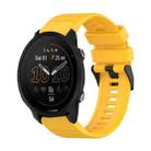 For Garmin Forerunner 955 22mm Horizontal Texture Silicone Watch Band with Removal Tool(Yellow) - 1