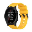 For Garmin Forerunner 945 22mm Horizontal Texture Silicone Watch Band with Removal Tool(Yellow) - 1