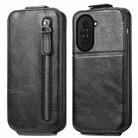 For Huawei nova 10 Zipper Wallet Vertical Flip Leather Phone Case(Black) - 1