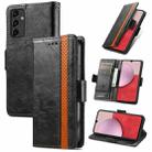 For Samsung Galaxy A14 5G CaseNeo Splicing Dual Magnetic Buckle Leather Phone Case(Black) - 1