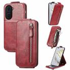 For Huawei Nova 10 Pro Zipper Wallet Vertical Flip Leather Phone Case(Red) - 1
