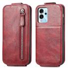 For ZTE Blade V40 Pro Zipper Wallet Vertical Flip Leather Phone Case(Red) - 1