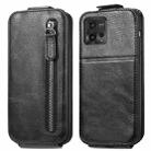 For Motorola Moto G72 Zipper Wallet Vertical Flip Leather Phone Case(Black) - 1