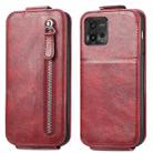 For Motorola Moto G72 Zipper Wallet Vertical Flip Leather Phone Case(Red) - 1