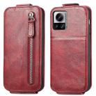 For Motorola Moto Edge 30 Ultra Zipper Wallet Vertical Flip Leather Phone Case(Red) - 1