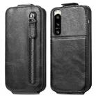 For Sony Xperia 5 IV Zipper Wallet Vertical Flip Leather Phone Case(Black) - 1