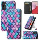 For Samsung Galaxy A14 5G CaseNeo Colorful Magnetic Leather Phone Case(Purple Scales) - 1