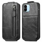 For Xiaomi Redmi A1+ Zipper Wallet Vertical Flip Leather Phone Case(Black) - 1