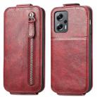 For Xiaomi Redmi Note 11T Zipper Wallet Vertical Flip Leather Phone Case(Red) - 1