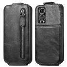 For ZTE Axon 30S Zipper Wallet Vertical Flip Leather Phone Case(Black) - 1