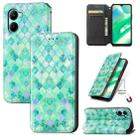 For Realme C33 CaseNeo Colorful Magnetic Leather Phone Case(Emerald) - 1