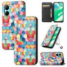 For Realme C33 CaseNeo Colorful Magnetic Leather Phone Case(Magic Space) - 1