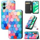 For Realme C33 CaseNeo Colorful Magnetic Leather Phone Case(Colorful Cube) - 1