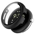 For Google Pixel Watch Tempered Glass Film PC Watch Case(Black) - 1