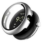 For Google Pixel Watch Tempered Glass Film PC Watch Case(Silver) - 1