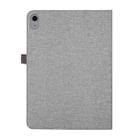 For iPad 10th 10.9 2022 Fabric Leather Tablet Case with Name Card Clip(Grey) - 3