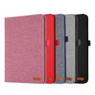For iPad 10th 10.9 2022 Fabric Leather Tablet Case with Name Card Clip(Grey) - 7