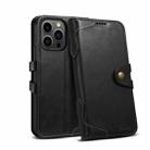 Suteni Calf Texture Buckle Wallet Leather Phone Case For iPhone 14 Pro(Black) - 1