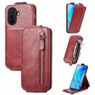 For Huawei Enjoy 50 Zipper Wallet Vertical Flip Leather Phone Case(Red) - 1