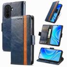 For Huawei Enjoy 50 CaseNeo Splicing Dual Magnetic Buckle Leather Phone Case(Blue) - 1