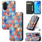 For Huawei Nova Y70 CaseNeo Colorful Magnetic Leather Phone Case(Rhombus Mandala) - 1