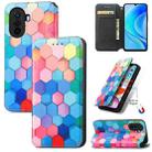 For Huawei Nova Y70 CaseNeo Colorful Magnetic Leather Phone Case(Colorful Cube) - 1