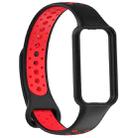 For Amazfit Band 7 Loop Two-Color Breathable Silicone Watch Band(Black+Red) - 2