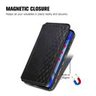 For Huawei Enjoy 50 Cubic Grid Pressed Magnetic Leather Phone Case(Black) - 5
