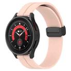 For Huawei Watch GT3 Pro 43mm 20mm Solid Color Magnetic Clasp Silicone Watch Band(Pink) - 1