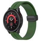 For Huawei Watch GT3 Pro 43mm 20mm Solid Color Magnetic Clasp Silicone Watch Band(Army Green) - 1