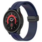 For Huawei Watch GT3 Pro 43mm 20mm Solid Color Magnetic Clasp Silicone Watch Band(Midnight Blue) - 1