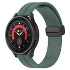 For Huawei Watch 2 20mm Solid Color Magnetic Clasp Silicone Watch Band(Olive Green) - 1