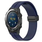 For Huawei Watch 2 20mm Solid Color Magnetic Clasp Silicone Watch Band(Midnight Blue) - 1