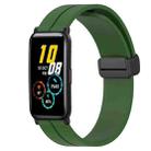 For Honor Watch ES 20mm Solid Color Magnetic Clasp Silicone Watch Band(Army Green) - 1