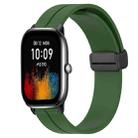 For Amazfit GTS 4 20mm Solid Color Magnetic Clasp Silicone Watch Band(Army Green) - 1