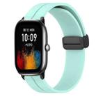 For Amazfit GTS 4 20mm Solid Color Magnetic Clasp Silicone Watch Band(Teal) - 1