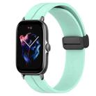 For Amazfit GTS 3 20mm Solid Color Magnetic Clasp Silicone Watch Band(Teal) - 1