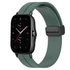 For Amazfit GTS 2E 20mm Solid Color Magnetic Clasp Silicone Watch Band(Olive Green) - 1