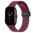 For Amazfit GTS 2E 20mm Solid Color Magnetic Clasp Silicone Watch Band(Burgundy) - 1
