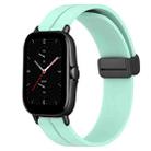 For Amazfit GTS 2E 20mm Solid Color Magnetic Clasp Silicone Watch Band(Teal) - 1