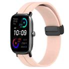 For Amazfit GTS 2 Mini 20mm Solid Color Magnetic Clasp Silicone Watch Band(Pink) - 1