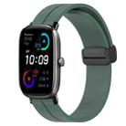 For Amazfit GTS 2 Mini 20mm Solid Color Magnetic Clasp Silicone Watch Band(Olive Green) - 1