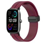 For Amazfit GTS 2 Mini 20mm Solid Color Magnetic Clasp Silicone Watch Band(Burgundy) - 1