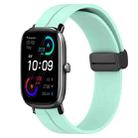 For Amazfit GTS 2 Mini 20mm Solid Color Magnetic Clasp Silicone Watch Band(Teal) - 1