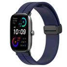 For Amazfit GTS 2 Mini 20mm Solid Color Magnetic Clasp Silicone Watch Band(Midnight Blue) - 1