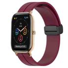 For Amazfit GTS 20mm Solid Color Magnetic Clasp Silicone Watch Band(Burgundy) - 1